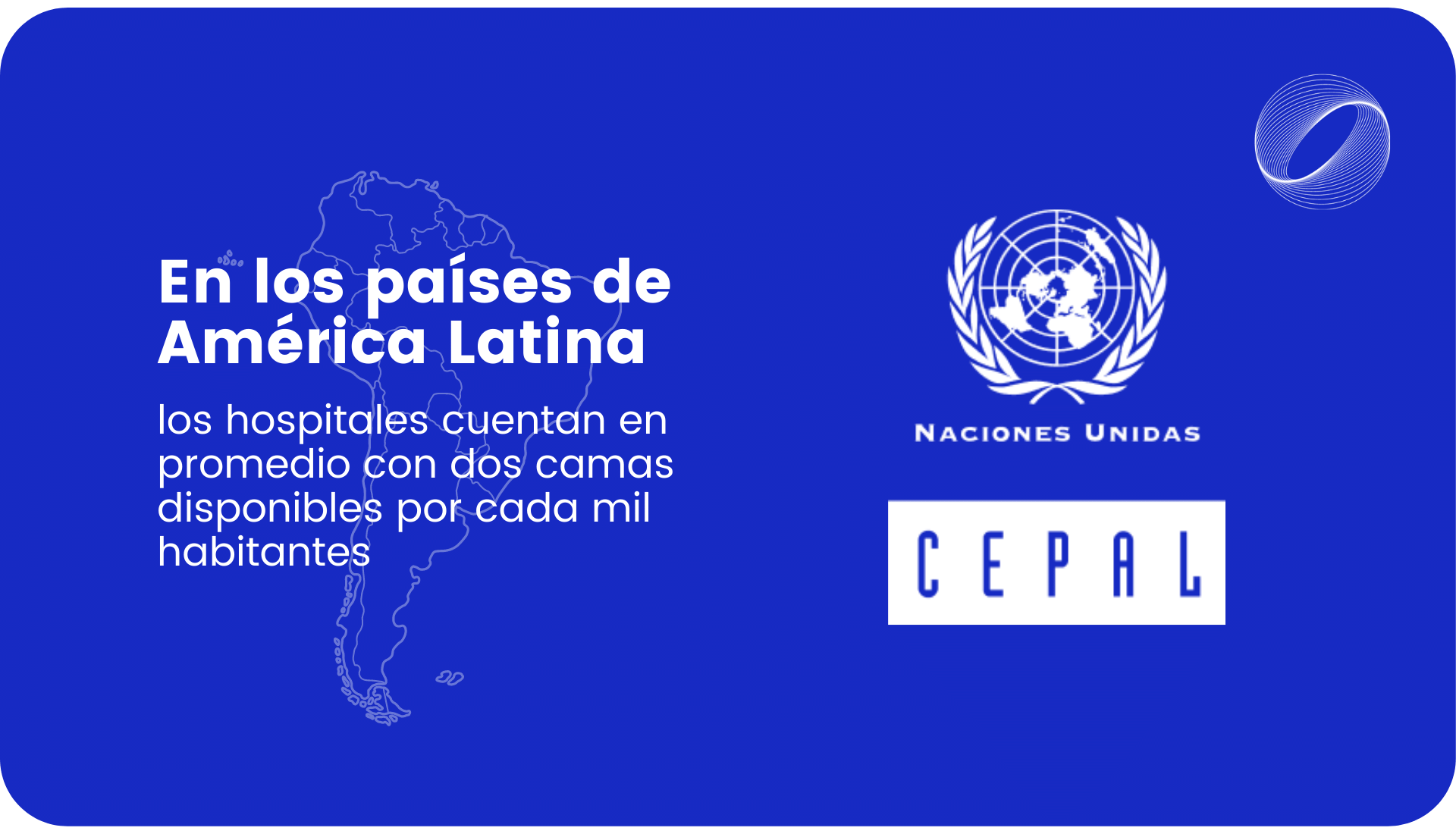 En los países de América Latina los hospitales cuentan en promedio con dos camas disponibles por cada mil habitantes